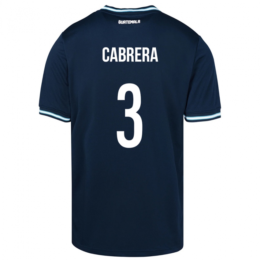 Kobiety Gwatemala Gabriel Cabrera #3 Niebieski Wyjazdowa Koszulka 24-26 Koszulki Klubowe