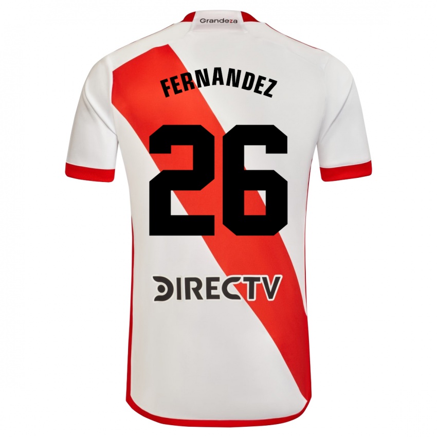 Dzieci Nacho Fernández #26 Biało - Czerwony Domowa Koszulka 2023/24 Koszulki Klubowe