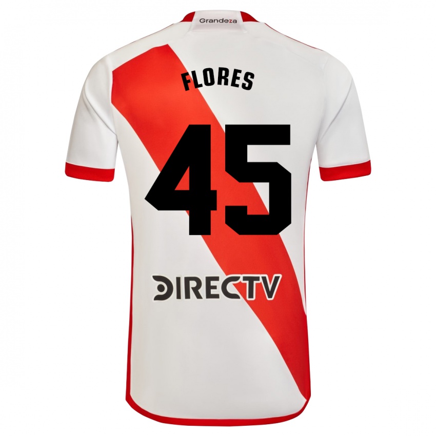 Dzieci Joaquín Flores #45 Biało - Czerwony Domowa Koszulka 2023/24 Koszulki Klubowe