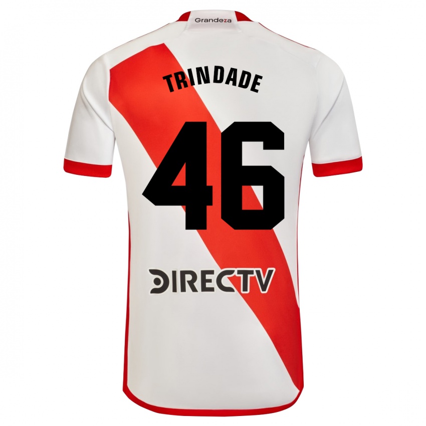 Dzieci Gonzalo Trindade #46 Biało - Czerwony Domowa Koszulka 2023/24 Koszulki Klubowe