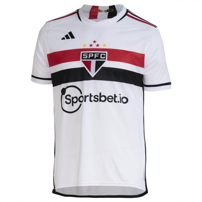 Dzieci João Adriano #0 Biały Domowa Koszulka 2023/24 Koszulki Klubowe