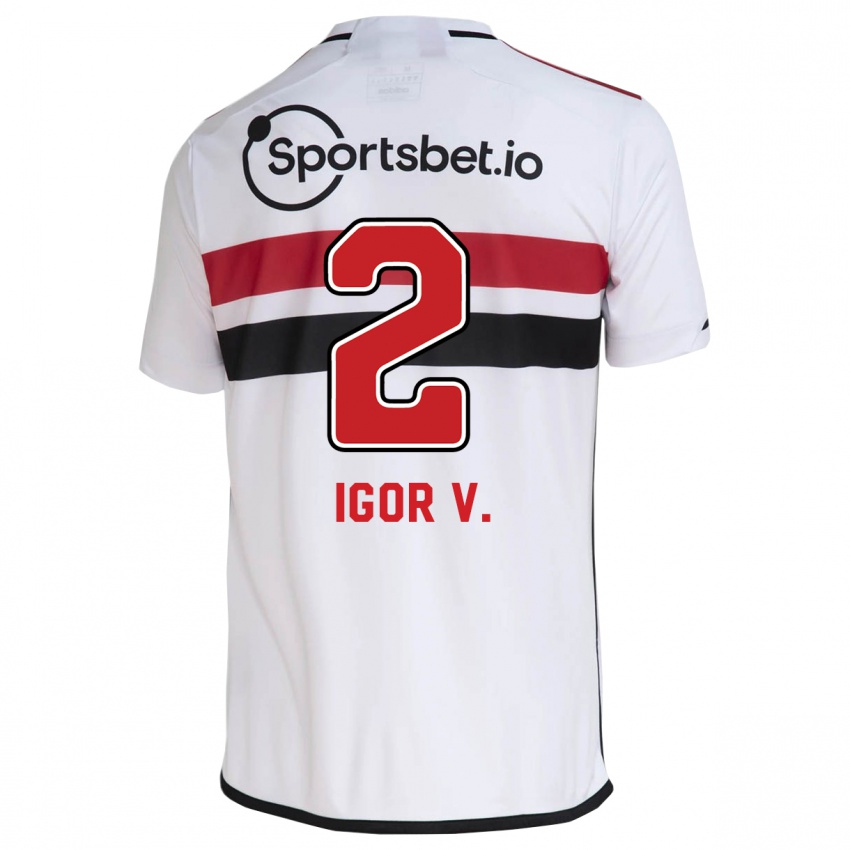 Dzieci Igor Vinicius #2 Biały Domowa Koszulka 2023/24 Koszulki Klubowe