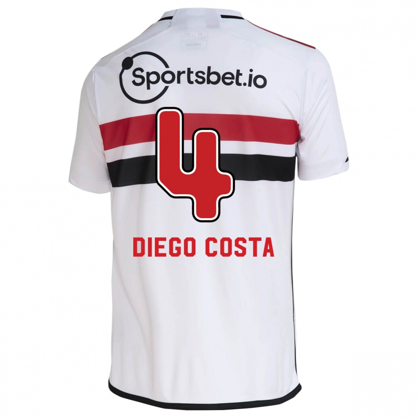 Dzieci Diego Costa #4 Biały Domowa Koszulka 2023/24 Koszulki Klubowe