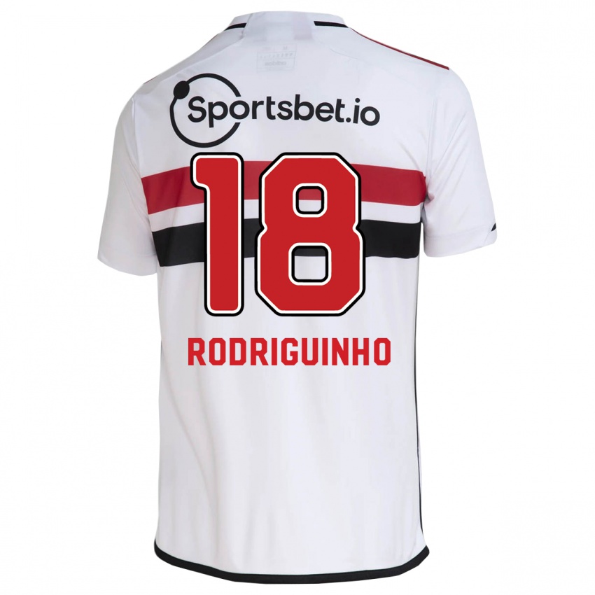 Dzieci Rodriguinho #18 Biały Domowa Koszulka 2023/24 Koszulki Klubowe