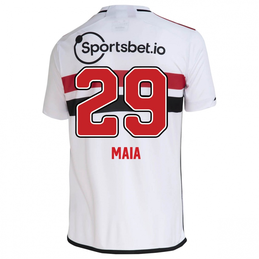 Dzieci Pablo Maia #29 Biały Domowa Koszulka 2023/24 Koszulki Klubowe