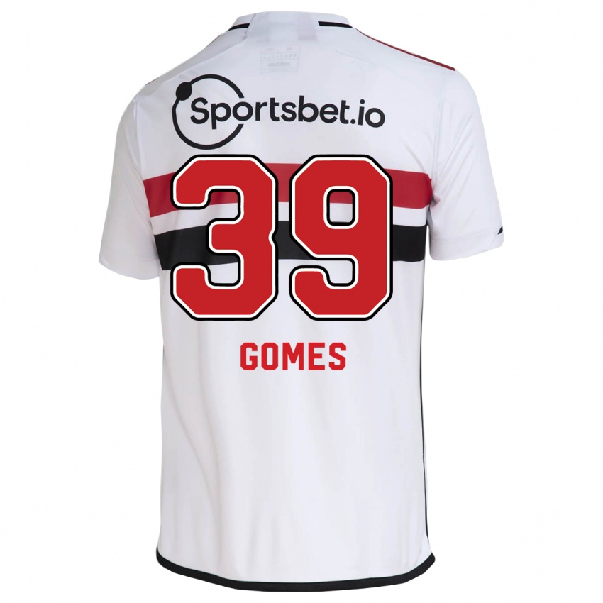 Dzieci William Gomes #39 Biały Domowa Koszulka 2023/24 Koszulki Klubowe