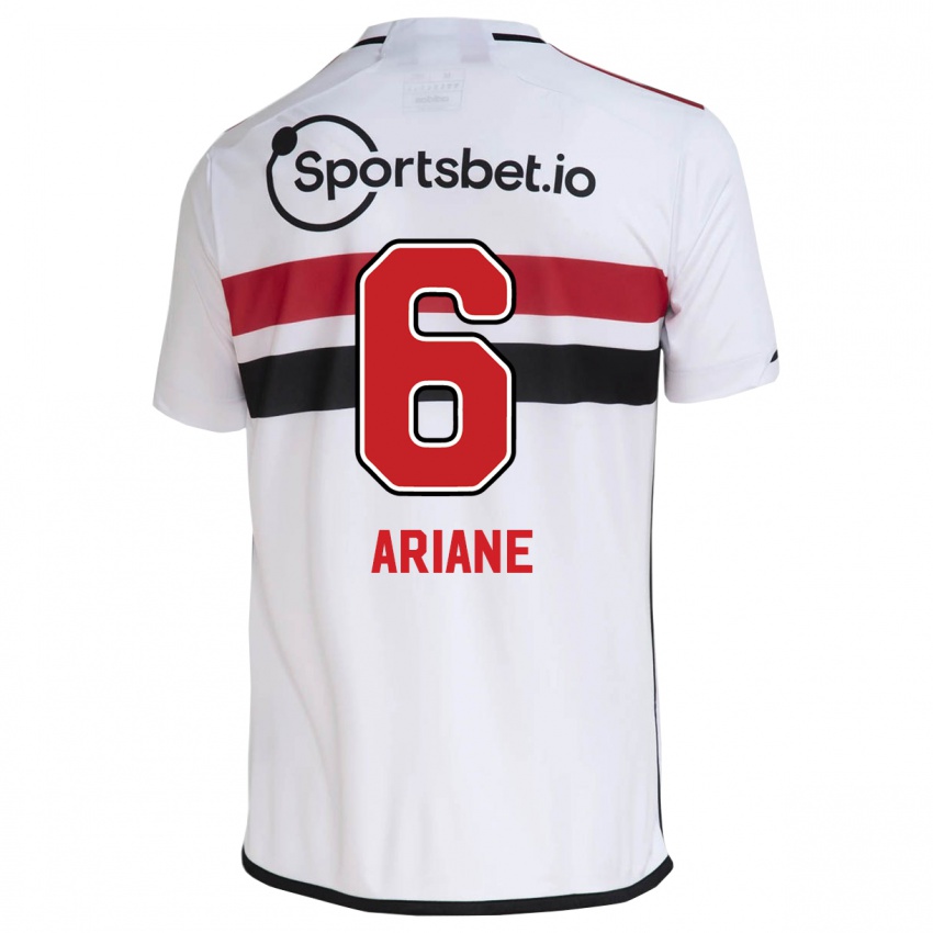 Dzieci Ariane #6 Biały Domowa Koszulka 2023/24 Koszulki Klubowe