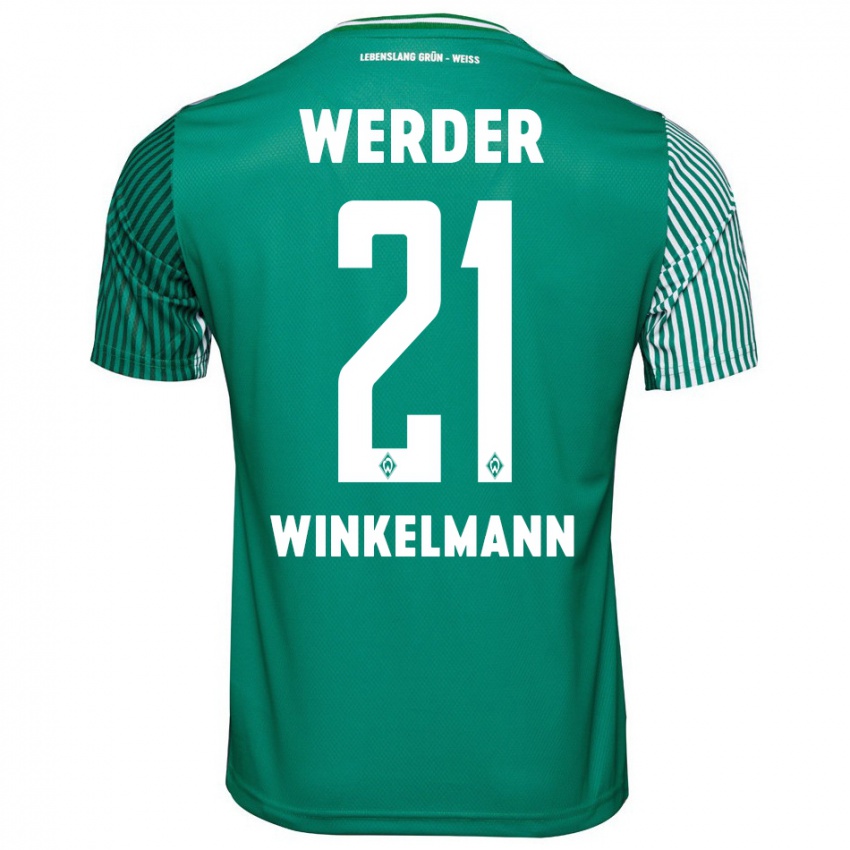 Dzieci Till Winkelmann #21 Zielony Domowa Koszulka 2023/24 Koszulki Klubowe