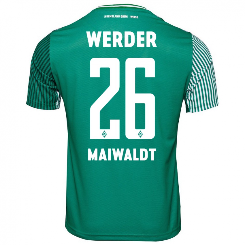 Dzieci Julius Maiwaldt #26 Zielony Domowa Koszulka 2023/24 Koszulki Klubowe