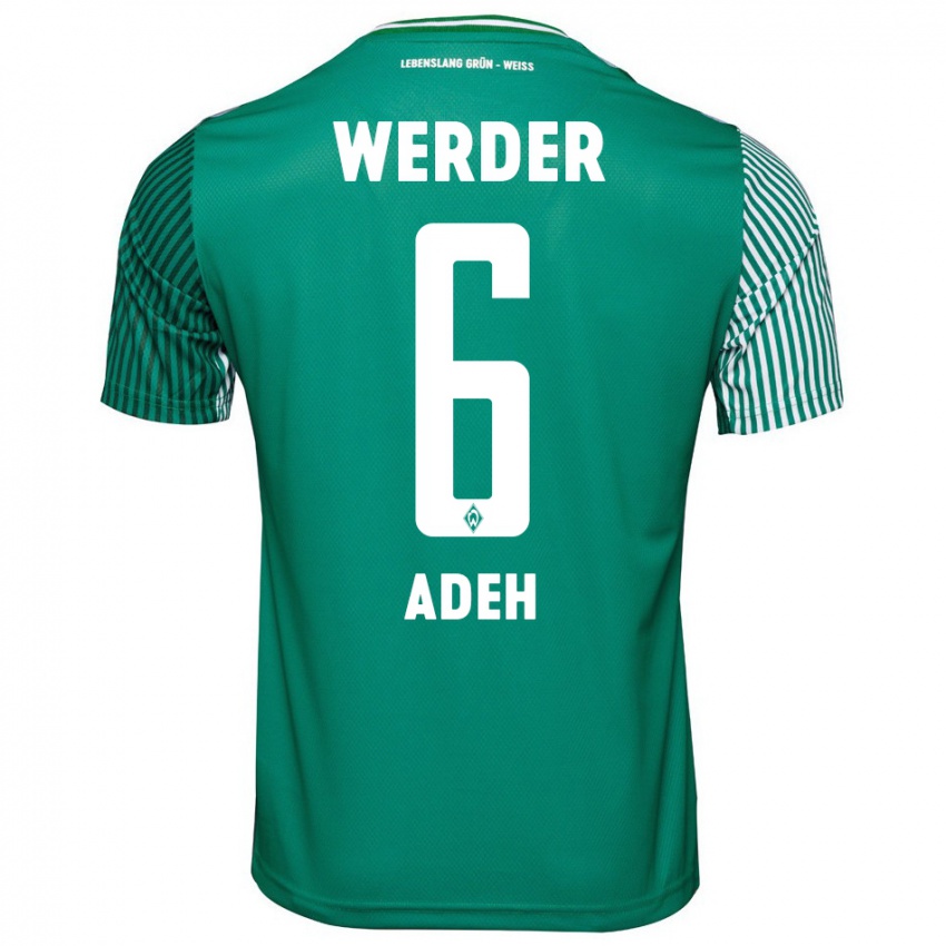 Dzieci Wesley Adeh #6 Zielony Domowa Koszulka 2023/24 Koszulki Klubowe