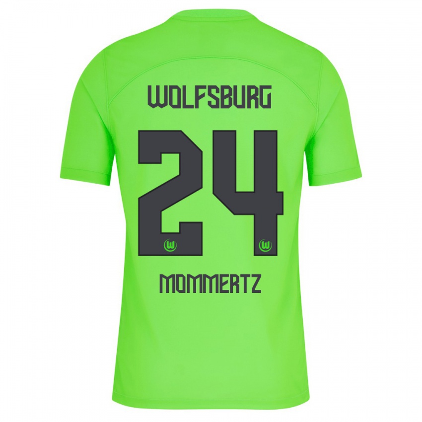Dzieci Benjamin Mommertz #24 Zielony Domowa Koszulka 2023/24 Koszulki Klubowe