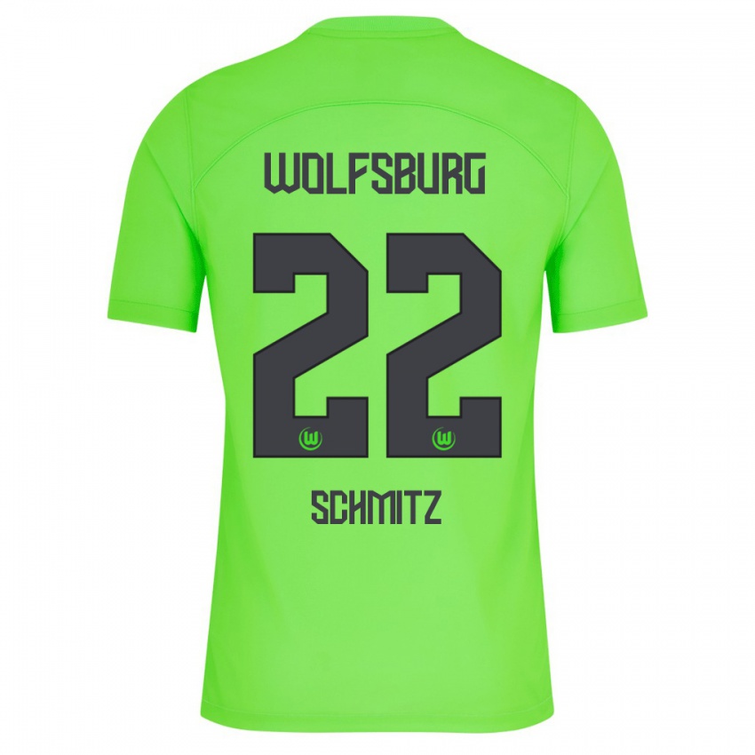 Dzieci Lisa Schmitz #22 Zielony Domowa Koszulka 2023/24 Koszulki Klubowe