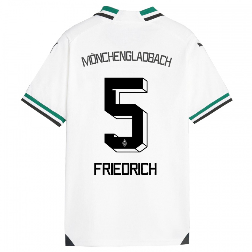Dzieci Marvin Friedrich #5 Biały Zielony Domowa Koszulka 2023/24 Koszulki Klubowe