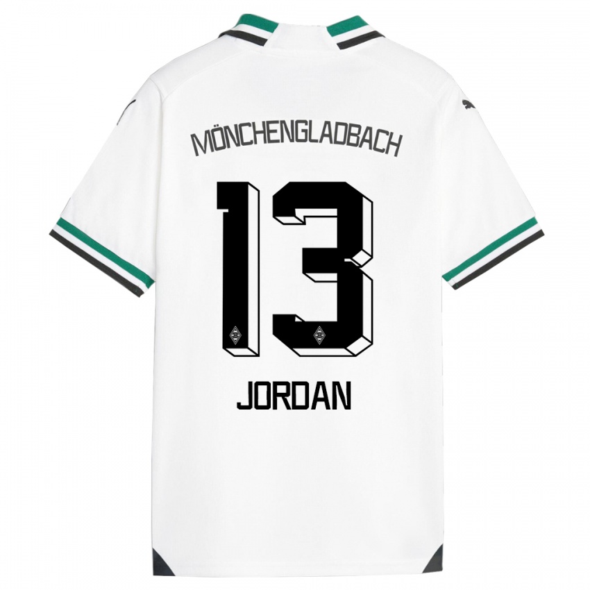 Dzieci Jordan #13 Biały Zielony Domowa Koszulka 2023/24 Koszulki Klubowe