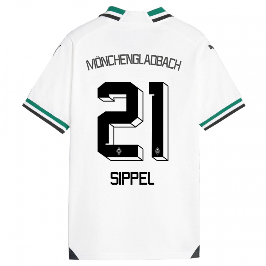 Dzieci Tobias Sippel #21 Biały Zielony Domowa Koszulka 2023/24 Koszulki Klubowe
