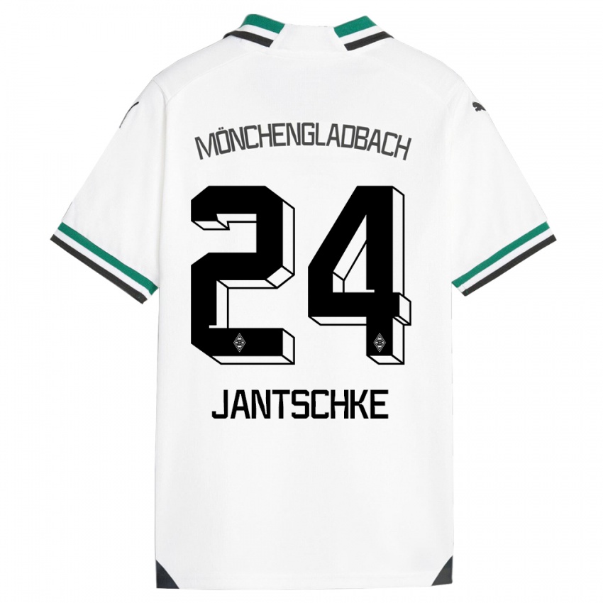 Dzieci Tony Jantschke #24 Biały Zielony Domowa Koszulka 2023/24 Koszulki Klubowe