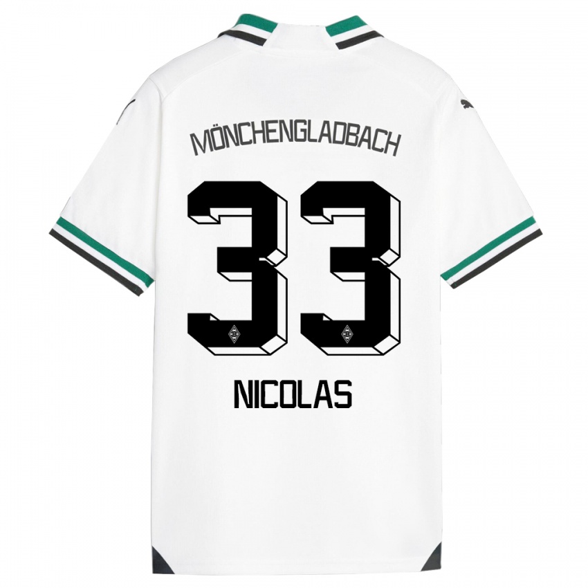 Dzieci Moritz Nicolas #33 Biały Zielony Domowa Koszulka 2023/24 Koszulki Klubowe