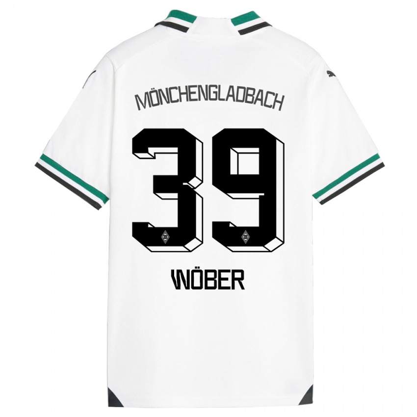 Dzieci Maximilian Wöber #39 Biały Zielony Domowa Koszulka 2023/24 Koszulki Klubowe