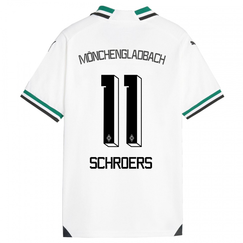 Dzieci Mika Schroers #11 Biały Zielony Domowa Koszulka 2023/24 Koszulki Klubowe
