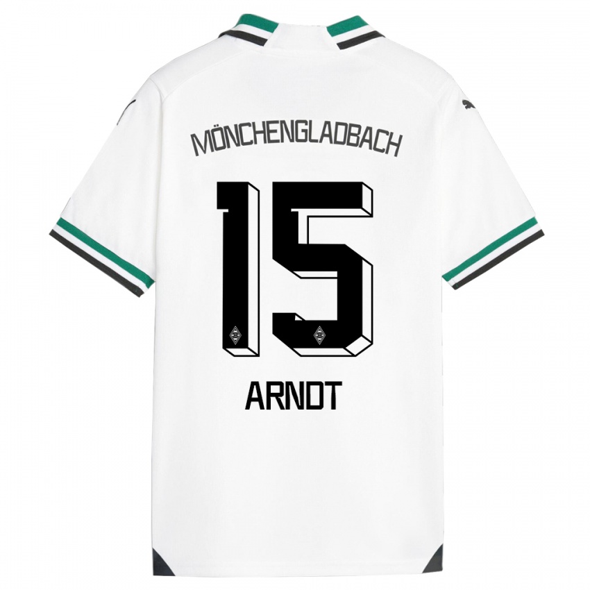 Dzieci Leo Arndt #15 Biały Zielony Domowa Koszulka 2023/24 Koszulki Klubowe