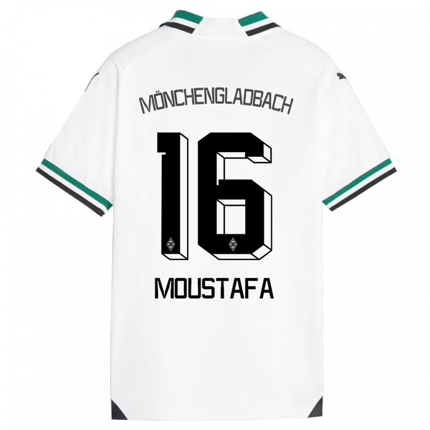 Dzieci Moustafa Ashraf Moustafa #16 Biały Zielony Domowa Koszulka 2023/24 Koszulki Klubowe
