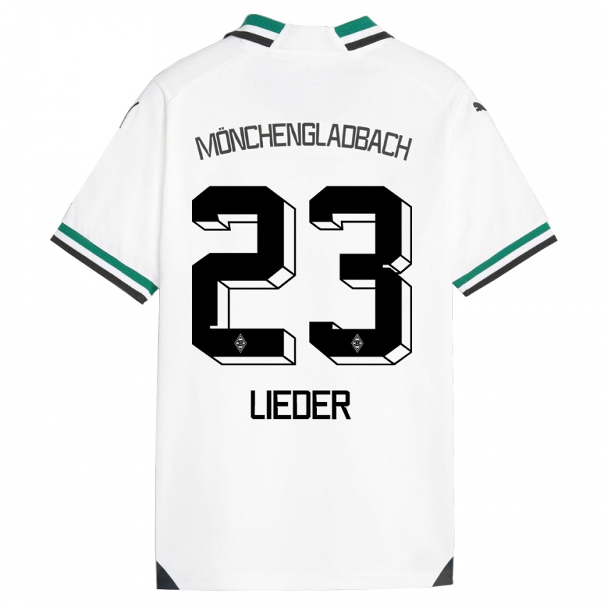 Dzieci Michel Lieder #23 Biały Zielony Domowa Koszulka 2023/24 Koszulki Klubowe