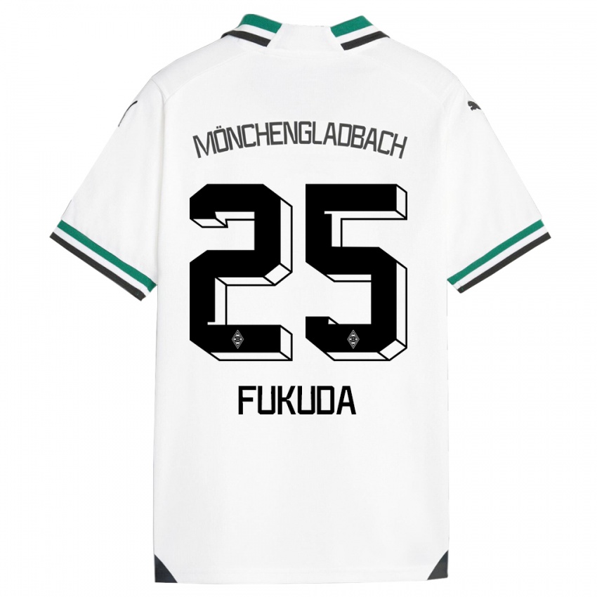 Dzieci Shio Fukuda #25 Biały Zielony Domowa Koszulka 2023/24 Koszulki Klubowe