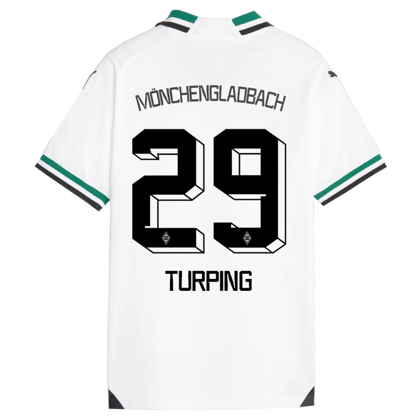 Dzieci Selim Turping #29 Biały Zielony Domowa Koszulka 2023/24 Koszulki Klubowe