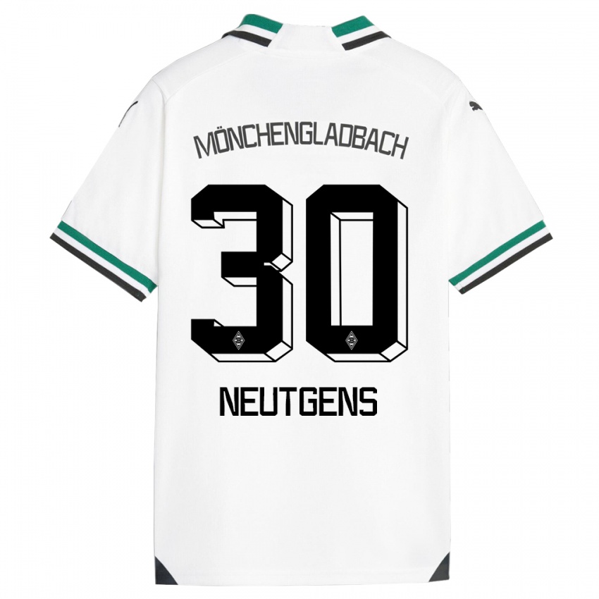Dzieci Maximilian Neutgens #30 Biały Zielony Domowa Koszulka 2023/24 Koszulki Klubowe