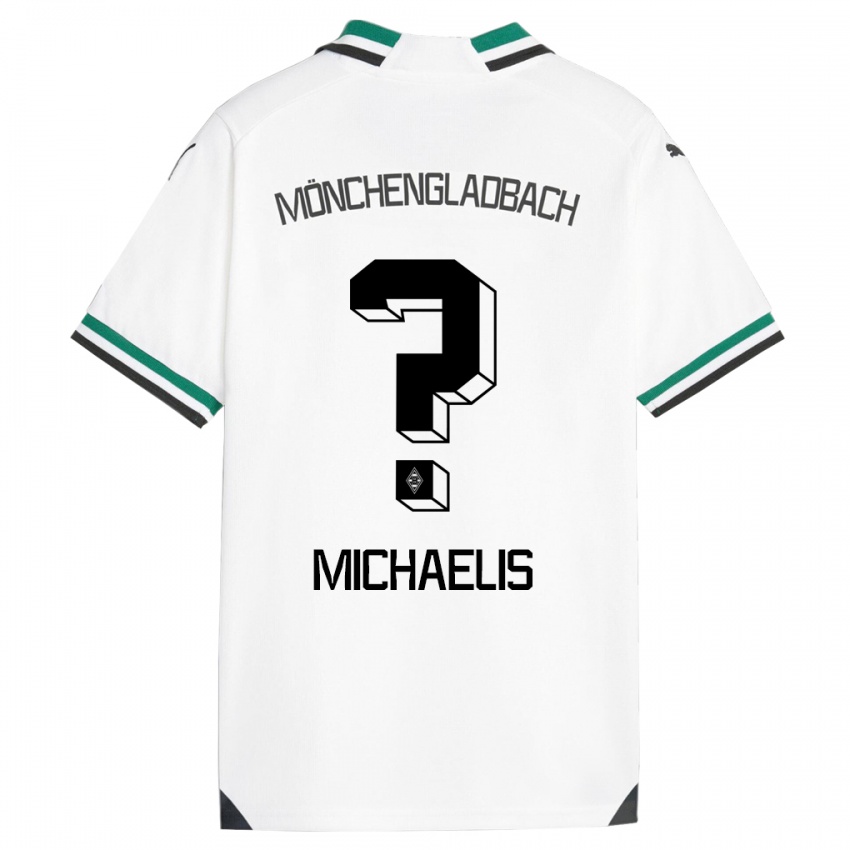 Dzieci Yannick Michaelis #0 Biały Zielony Domowa Koszulka 2023/24 Koszulki Klubowe