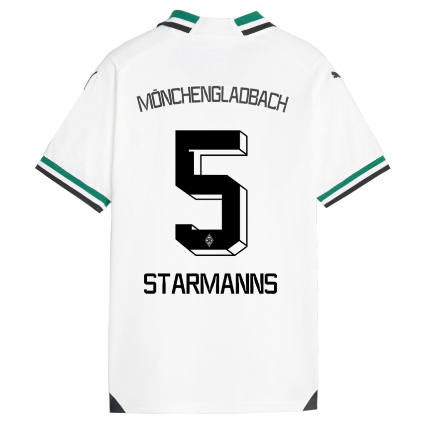 Dzieci Sandra Starmanns #5 Biały Zielony Domowa Koszulka 2023/24 Koszulki Klubowe