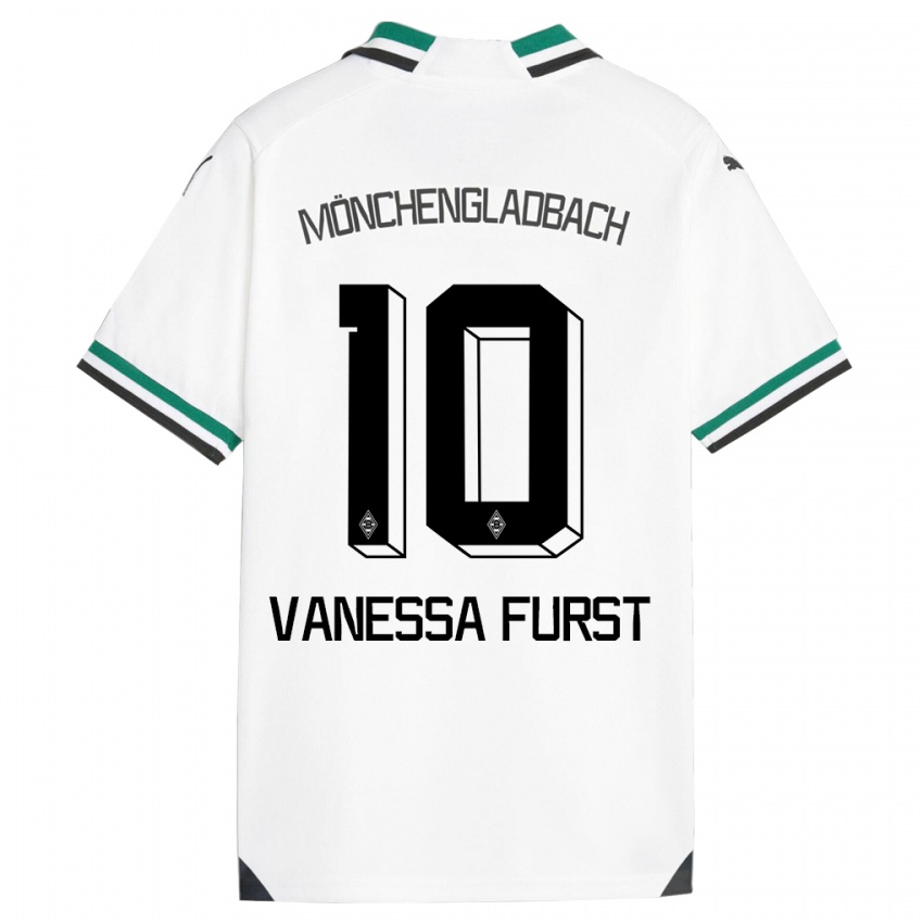 Dzieci Vanessa Fürst #10 Biały Zielony Domowa Koszulka 2023/24 Koszulki Klubowe