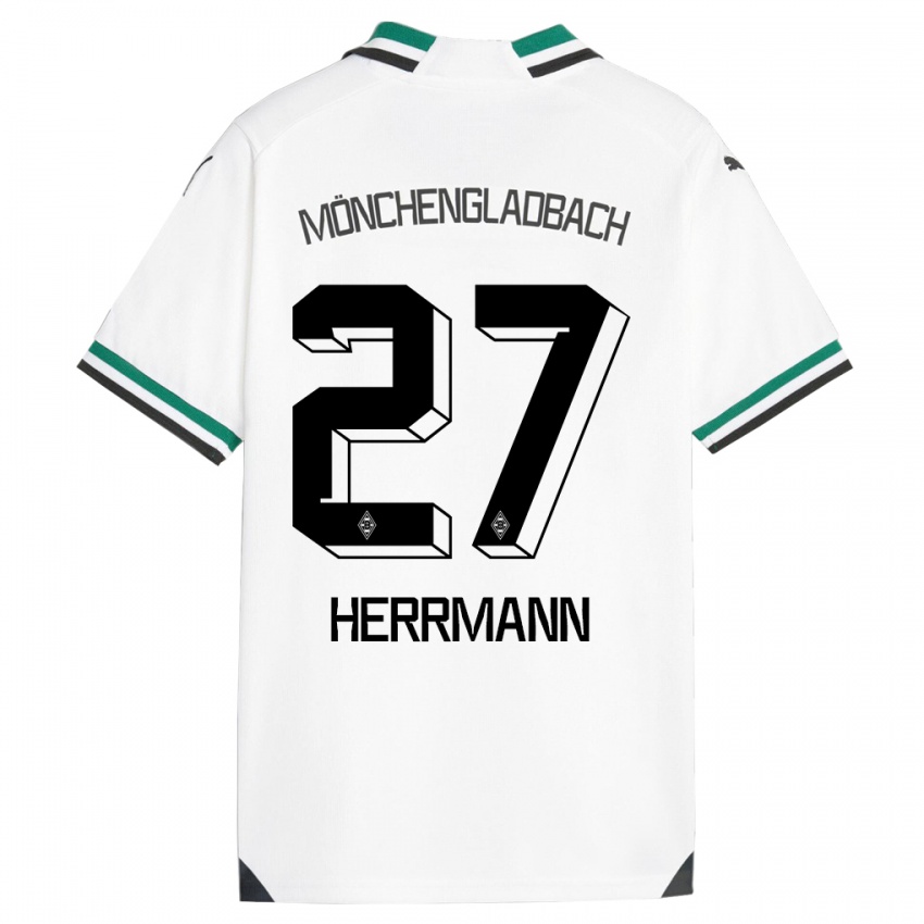 Dzieci Michelle Herrmann #27 Biały Zielony Domowa Koszulka 2023/24 Koszulki Klubowe