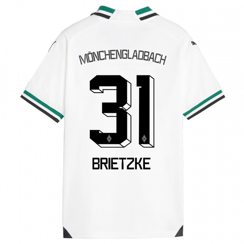 Dzieci Yvonne Brietzke #31 Biały Zielony Domowa Koszulka 2023/24 Koszulki Klubowe