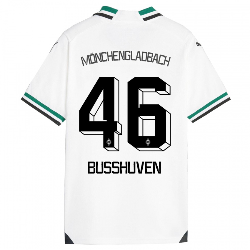 Dzieci Alina Busshuven #46 Biały Zielony Domowa Koszulka 2023/24 Koszulki Klubowe