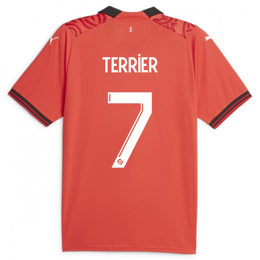 Dzieci Martin Terrier #7 Czerwony Domowa Koszulka 2023/24 Koszulki Klubowe