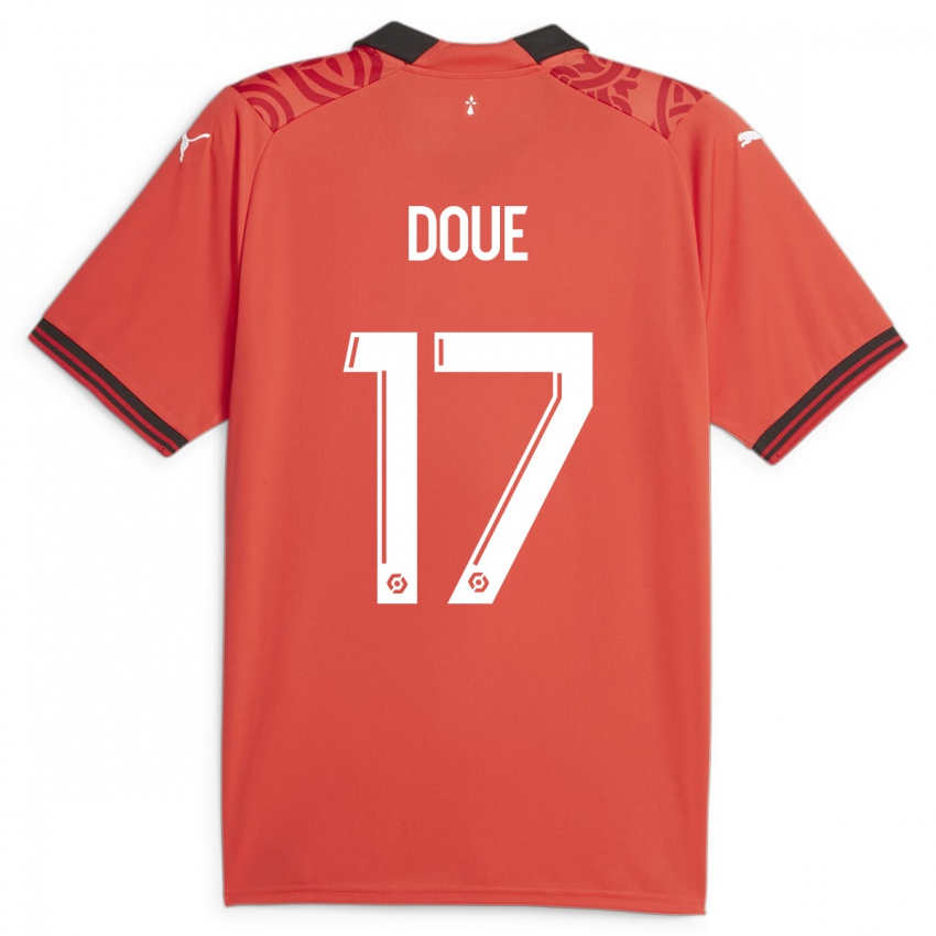 Dzieci Guéla Doué #17 Czerwony Domowa Koszulka 2023/24 Koszulki Klubowe