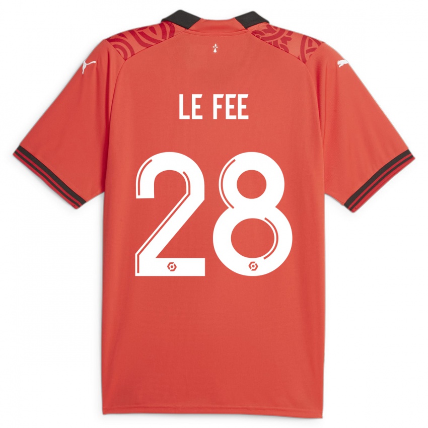 Dzieci Enzo Le Fée #28 Czerwony Domowa Koszulka 2023/24 Koszulki Klubowe
