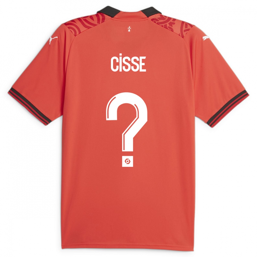 Dzieci Djaoui Cissé #0 Czerwony Domowa Koszulka 2023/24 Koszulki Klubowe