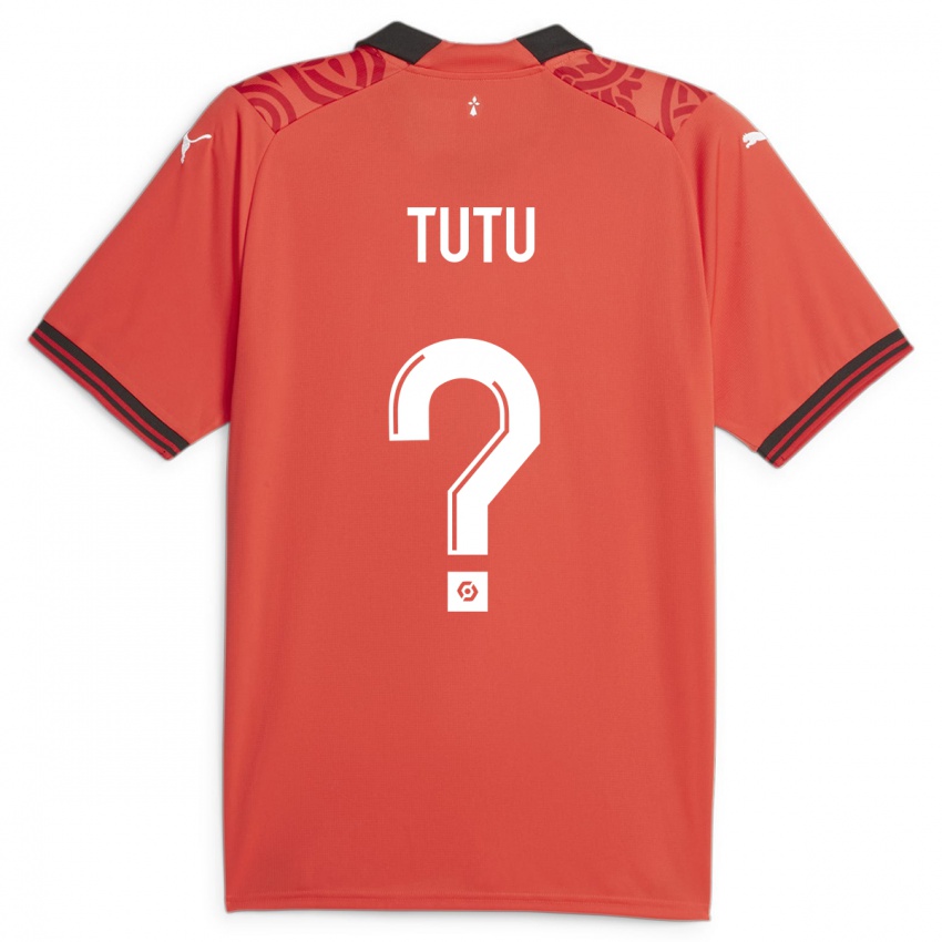 Dzieci Gabriel Tutu #0 Czerwony Domowa Koszulka 2023/24 Koszulki Klubowe