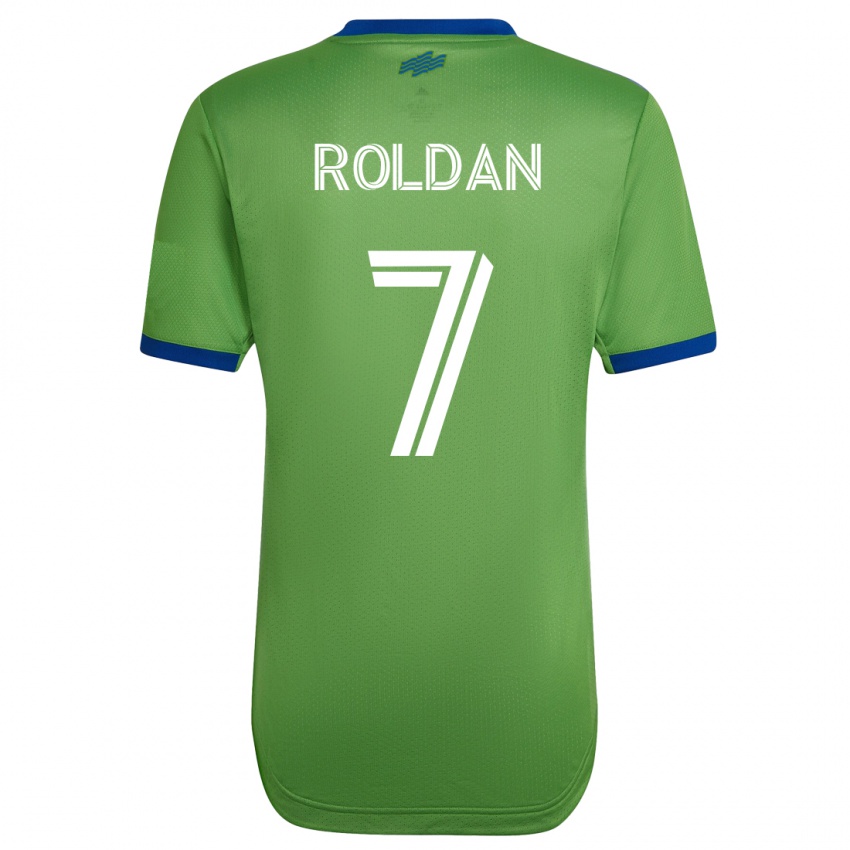 Dzieci Cristian Roldán #7 Zielony Domowa Koszulka 2023/24 Koszulki Klubowe