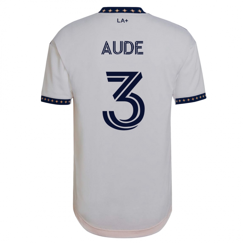 Dzieci Julián Aude #3 Biały Domowa Koszulka 2023/24 Koszulki Klubowe