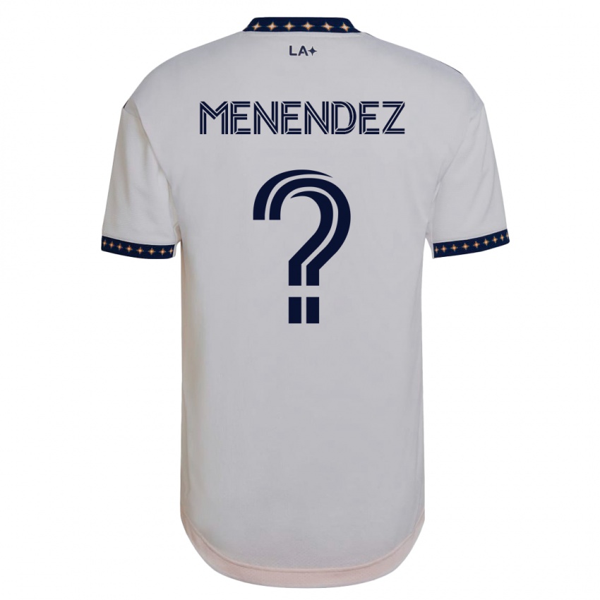 Dzieci Alexsander Menendez #0 Biały Domowa Koszulka 2023/24 Koszulki Klubowe