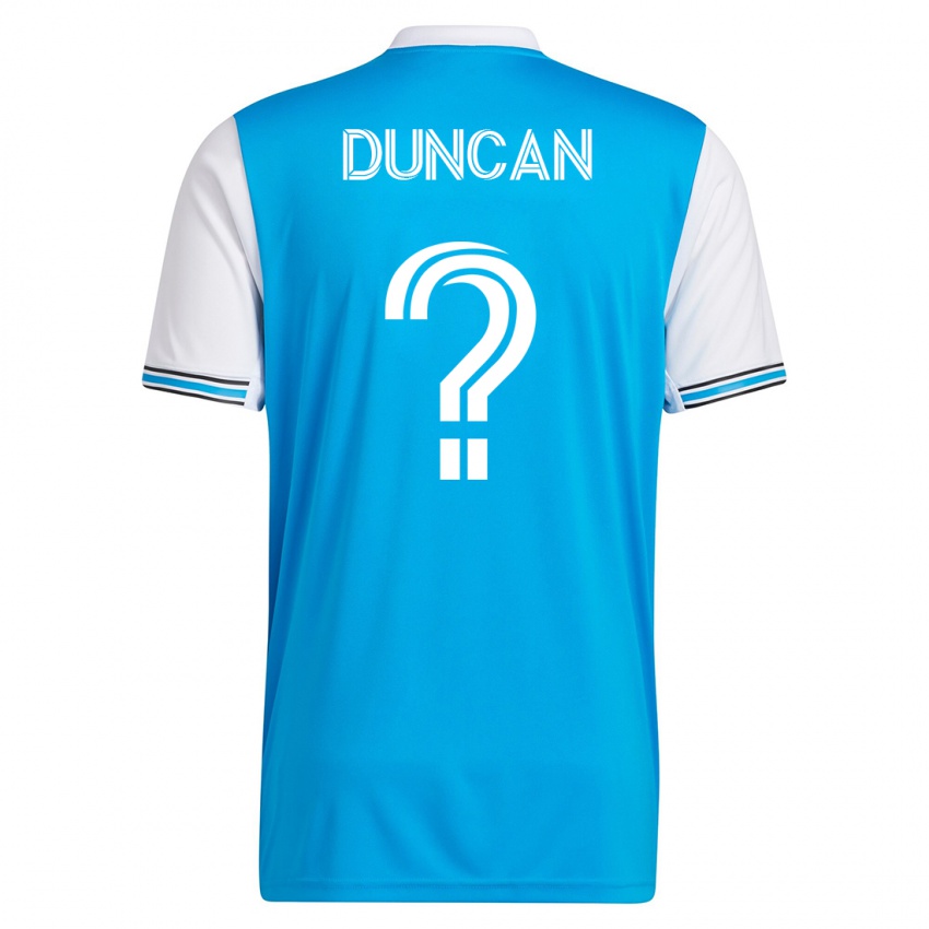 Dzieci Samuel Duncan #0 Niebieski Domowa Koszulka 2023/24 Koszulki Klubowe