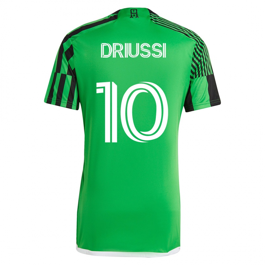 Dzieci Sebastián Driussi #10 Zielony Czarny Domowa Koszulka 2023/24 Koszulki Klubowe