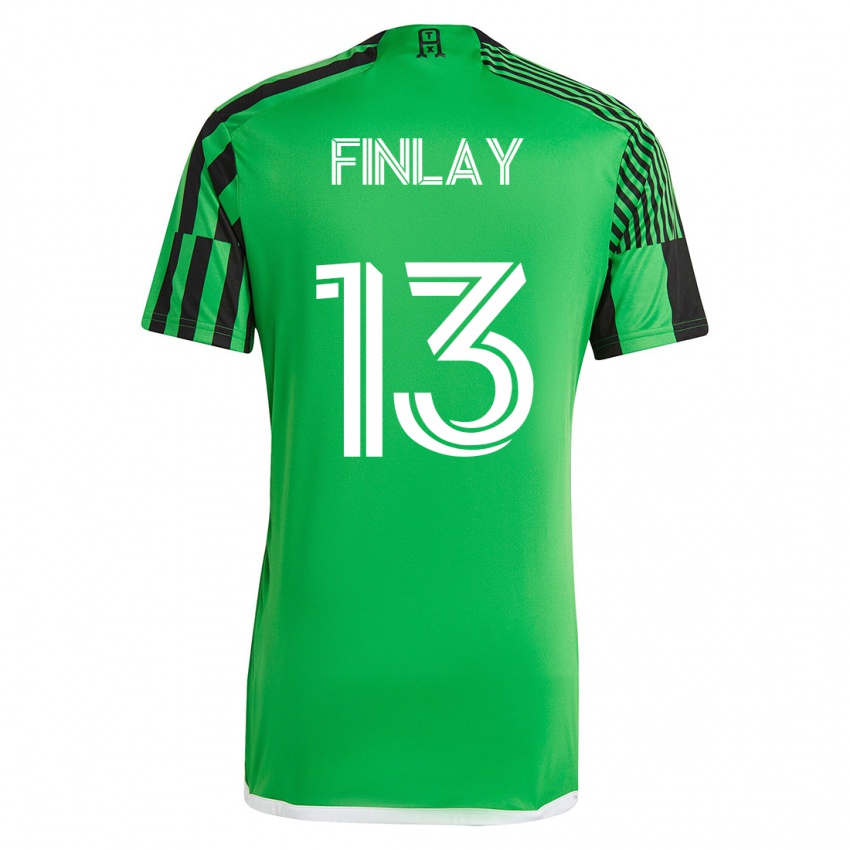 Dzieci Ethan Finlay #13 Zielony Czarny Domowa Koszulka 2023/24 Koszulki Klubowe