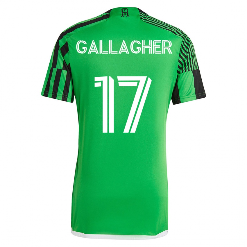 Dzieci Jon Gallagher #17 Zielony Czarny Domowa Koszulka 2023/24 Koszulki Klubowe