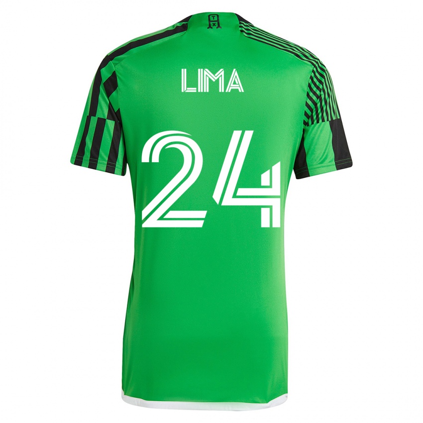 Dzieci Nick Lima #24 Zielony Czarny Domowa Koszulka 2023/24 Koszulki Klubowe