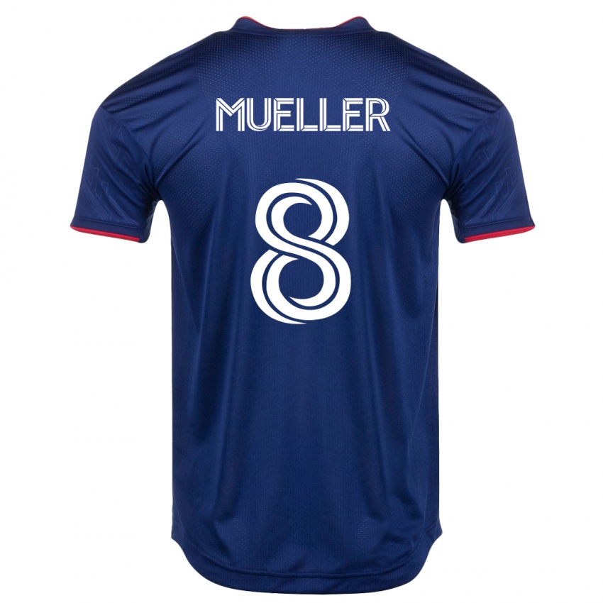 Dzieci Chris Mueller #8 Marynarka Wojenna Domowa Koszulka 2023/24 Koszulki Klubowe