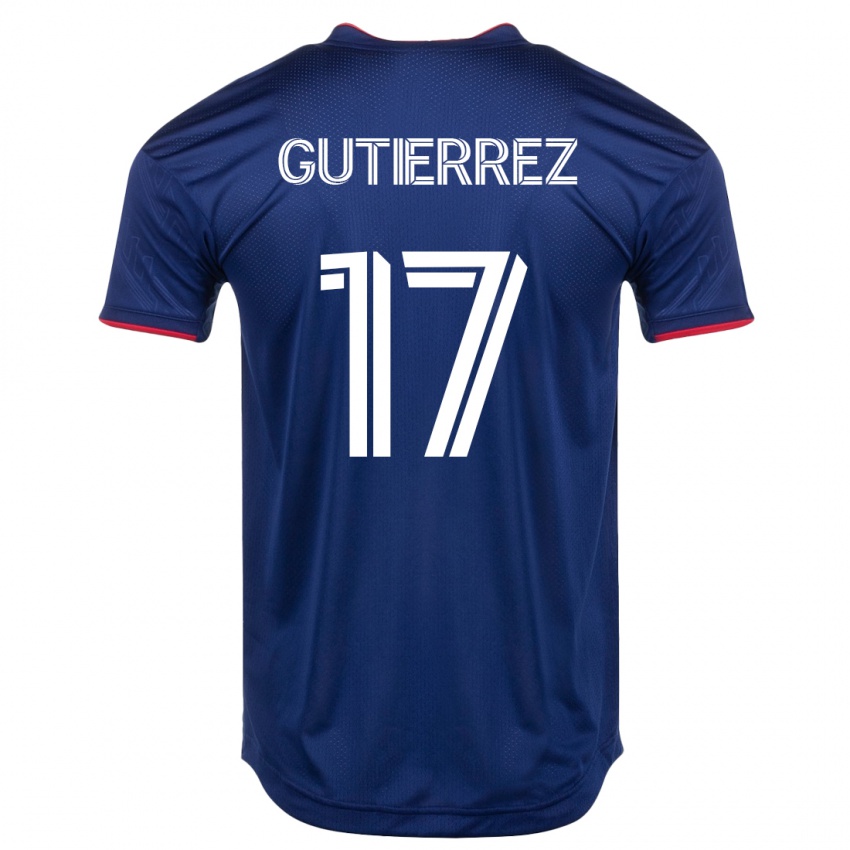 Dzieci Brian Gutiérrez #17 Marynarka Wojenna Domowa Koszulka 2023/24 Koszulki Klubowe